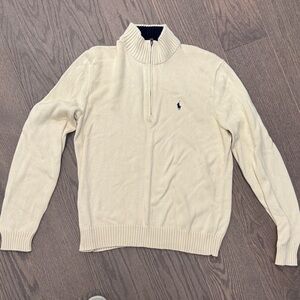 Polo Ralph Lauren Cream Zip-Up Sweater